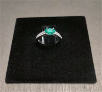 Anello Crivelli Donna in Oro bianco Smeraldo 721122